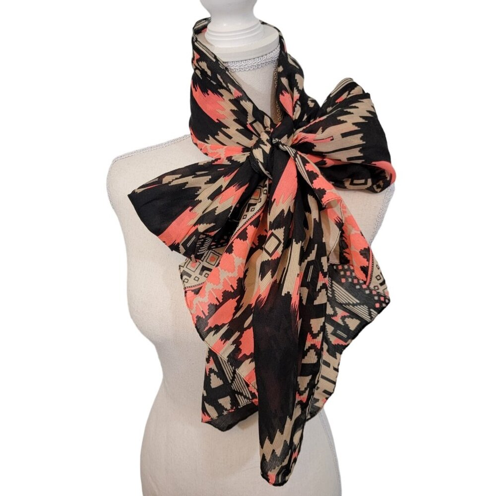 Southwestern Scarf Zig Zag Aztec Shawl Wrap Scarf‎